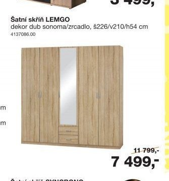 Šatní skříň LEMGO