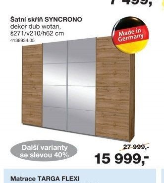 Šatní skříň SYNCRONO