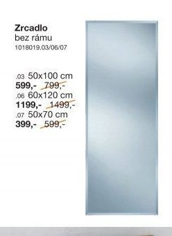 Zrcadlo bez rámu