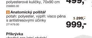 Anatomický polštář