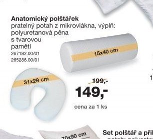 Anatomický polštářek