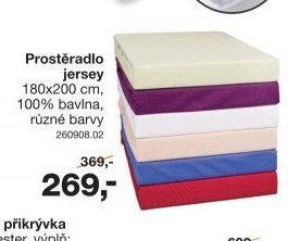 Prostěradlo jersey