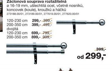 Záclonová souprava roztažitelná