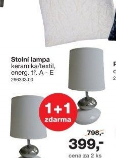 Stolní lampa keramika/textil