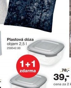 Plastová dóza objem 2,5 l