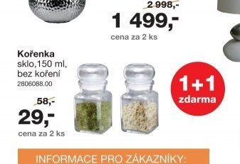 Kořenka sklo 150 ml