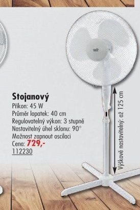 Stojanový ventilátor