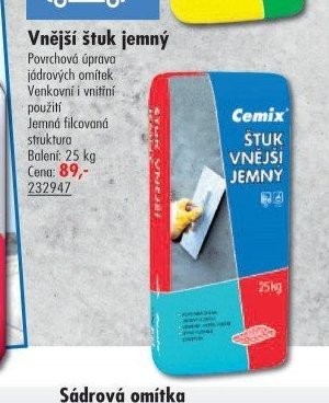 Vnější štuk jemný