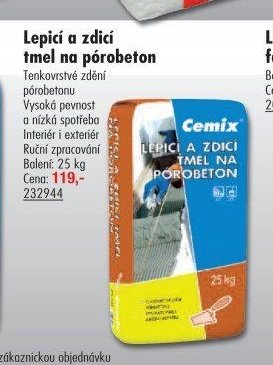 Lepicí a zdicí tmel na pórobeton