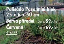Palisáda Paso mini blok 25 x 6 x 50 cm