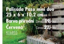Palisáda Paso mini duo 25 x 6 x 10,2 cm
