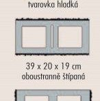 Face Block 39 x 20 x 19 cm oboustranně štípaná