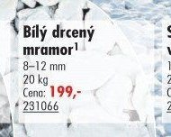 Bílý drcený mramor