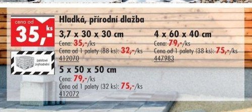 Hladká, přírodní dlažba