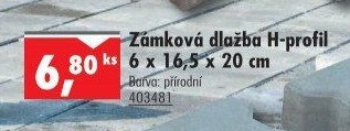 Zámková dlažba H-profil