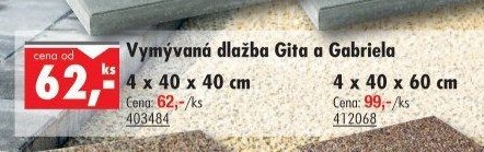 Vymývaná dlažba Gita a Gabriela