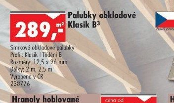 Palubky obkladové Klasik B
