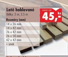 Latě hoblované