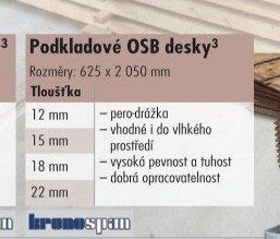 Podkladové OSB desky
