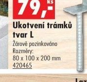 Ukotvení trámků tvar L