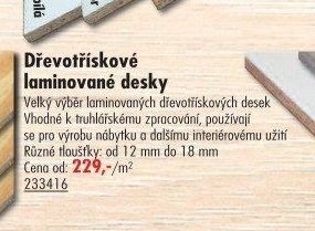 Dřevotřískové laminované desky