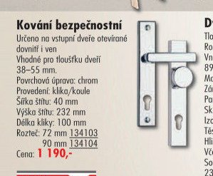 Kování bezpečnostní