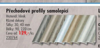 Přechodové profily samolepicí