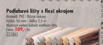 Podlahové lišty s flexi okrajem
