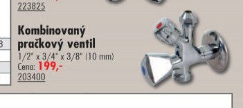 Kombinovaný pračkový ventil