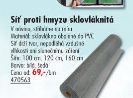 Síť proti hmyzu (sklovláknitá)