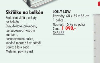 Skříňka na balkón JOLLY LOW