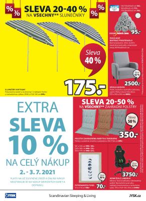 akční leták Jysk 1.7.2021-14.7.2021