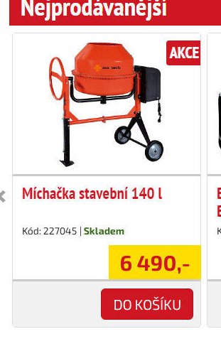 Míchačka stavební 140 l