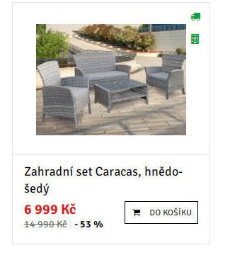 Zahradní set Caracas, hnědo-šedý