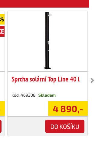 Sprcha solární Top Line 40 l