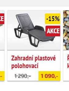 Zahradní plastové polohovací