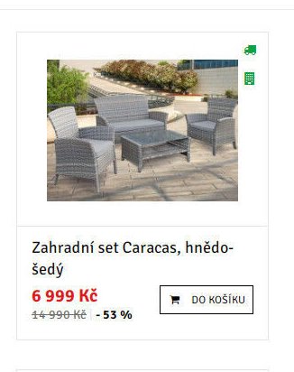 Zahradní set Caracas, hnědo-šedý