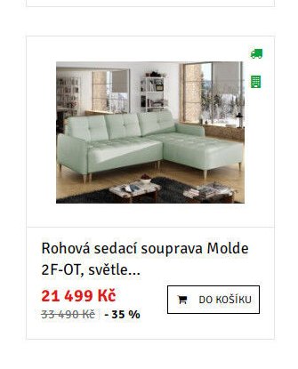 Rohová sedací souprava Molde 2F-OT, světle...