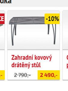 Zahradní kovový drátěný stůl