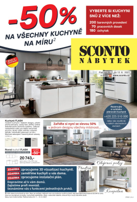 akční leták Sconto nábytek 23.7.2021-12.8.2021
