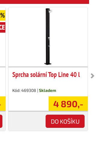 Sprcha solární Top Line 40 l