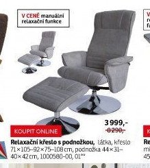 Relaxační křeslo s podnožkou