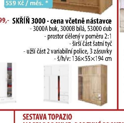 SKŘÍŇ 3000 (včetně nástavce)