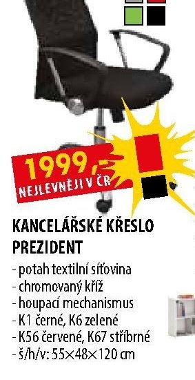 KANCELÁŘSKÉ KŘESLO PREZIDENT