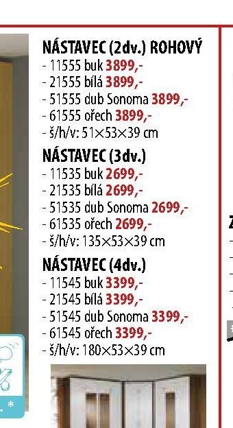 NÁSTAVEC (2dv., 3dv., 4dv.) ROHOVÝ