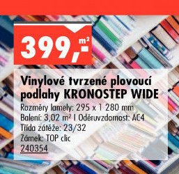 Vinylové tvrzené plovoucí podlahy KRONOSTEP WIDE