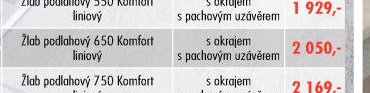Žlab podlahový Komfort 650