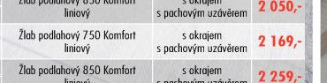 Žlab podlahový Komfort 750