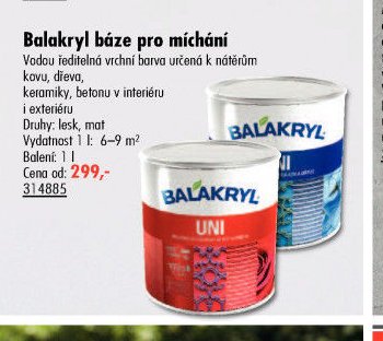 Balakryl báze pro míchání