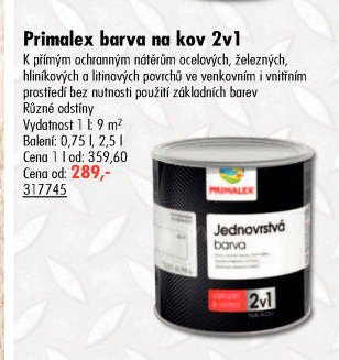 Primalex barva na kov 2v1